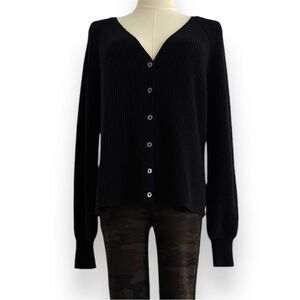 WILFRED Black Wool Cardigan V-Neck Wm Small‎ EUC